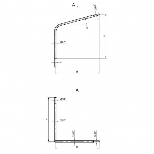 Консольный кронштейн двухрожковый К17(а)-2,5-1,5-1-1