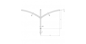 Консольный кронштейн двухрожковый К73-1,0-2,0-1-1
