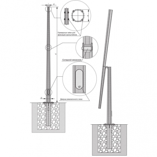 Опора освещения ОГКСЛ-9,0
